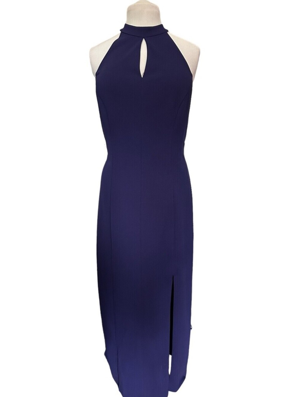 Lane Bryant Long Navy Mother of Bride/Groom Sleeveless Halter Dress 16-NWT
